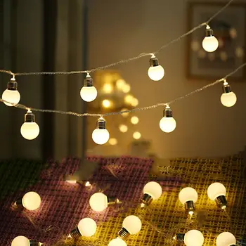 10/20 bombilla LED Bombilla Festoon Cadena de Luz Impermeable de la Iluminación de Vacaciones al aire libre de Navidad de Fiesta de la Boda de Jardín de la Guirnalda de la Lámpara