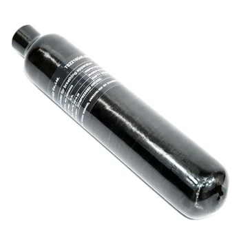 La Fibra de carbono Tanque 300bar/4500psi Negro M18 Cilindro 5/8-18UNF Botella