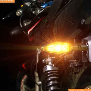 El espíritu de la ia 2pcs/lot de la motocicleta modificada convirtiendo las señales de luz Super brillante de la prenda impermeable LED de la Dirección de la luz