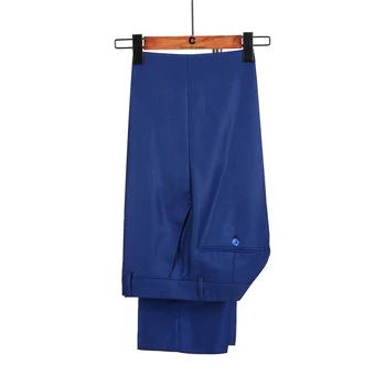 2020 Cenne Des Graoom Nuevos Hombres De Traje Traje De Chaqueta Pantalones Hechos A Medida De 2 Piezas De Tela Escocesa Slim Fit Azul De Negocios De La Boda DressDG-961