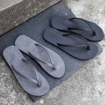 Par de chanclas para Hombres y Mujeres Zapatos de Playa Antideslizante Fresco Flip-Flop Zapatillas de los Estudiantes coreanos Resistente al Desgaste de los Hombres Zapatillas