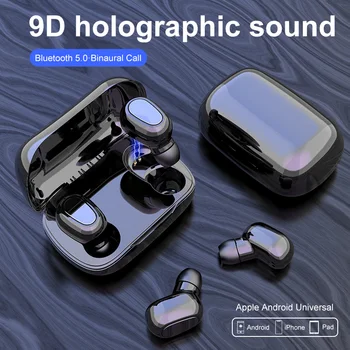Tws L21 Pro Bluetooth auriculares Auriculares Auriculares 5.0 Estéreo de Auriculares Inalámbricos de Sonido Holográfico Android iOS IPX5 de Caja de Carga