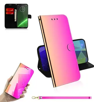 Espejo estuche de Cuero Para Motorola Moto G8, G7 Borde E6 E7 G7 G9 G de Poder Jugar Además de E6S el 2020, Uno de Fusión Más G Rápido Lápiz caja del Teléfono
