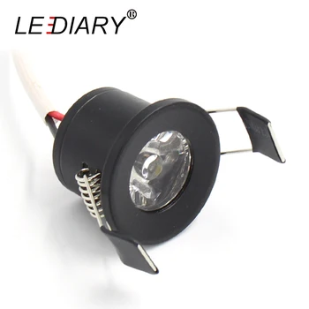 LEDIARY Negro Mini Spot LED Downlights 27 mm 90-260V 1.5 W de Techo Empotrada Bajo Gabinete de Exhibición de la Joyería de los Accesorios de Iluminación de la Lámpara