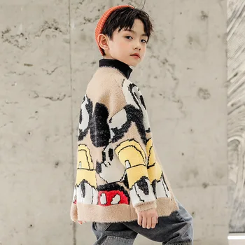 Chicos de' el otoño y el invierno suéter de 2020 nuevo estilo coreano ropa para niños de 4 a 14 años cardigan de punto de moda abrigo