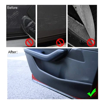 Coche de Fibra de Carbono de la Puerta Anti-Pad de bombo Lado del Borde de la alfombra de Protección de la Cubierta para Mazda CX-30 2019 2020