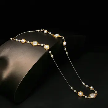 SINZRY originales hechos a mano natural de la perla barroca largos collares únicos vintage elegante de la joyería femenina