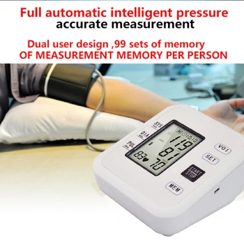 Digital Monitor de Presión Arterial Tonómetro de Equipos Médicos LCD Aparato de Medición de Presión, Casa de Heart Beat Medidor de la Máquina