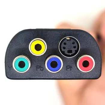 9-pin de entrada De Vídeo / Salida de Vídeo (VIVO) Macho a RCA Componente / Compuesto / S-Video Hembra Adaptador