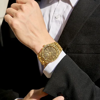 Reloj de manera de los hombres de la Marca ONOLA 2020 de lujo clásico diseñador de la banda de acero inoxidable relojes de oro para los hombres reloj hombre