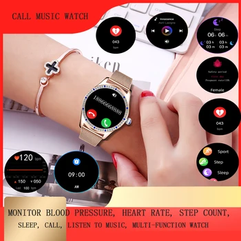 Z71 Caliente-la venta de las Mujeres 2021 reloj Inteligente Bluetooth de la Llamada de la frecuencia cardíaca presión arterial femenino fisiológicas Conectar TWS auriculares de música