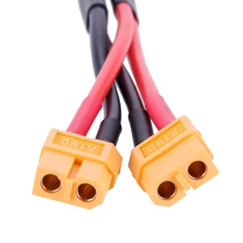 1pcs XT60 Paralelo Conector de la Batería Dual del Cable de Extensión Y de Silicona Alambre de 13.5 CM Adaptador Paralelo #277164