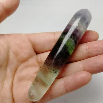 1pcs Caliente de Nuevo Producto Natural de Fluorita Masajeador Varita de Cristal Mineral, Cristales Y Piedras Curativas