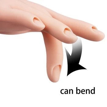 Falso Manicura de la Mano del Modelo Flexible Dedo Flexible Movible de la mano de Práctica Para la Manicura de Formación Modelo de Pantalla de la Herramienta de Manicura