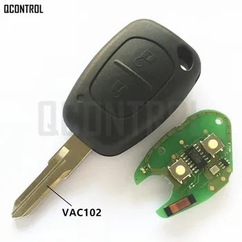 QCONTROL a distancia de Coche Clave de Traje para Renault CLIO ESCÉNICA KANGOO PCF7946 Chip 433 MHZ VAC102 Hoja