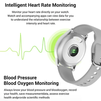 LIGE 2021 Nuevo Reloj Inteligente Hombres Mujeres 1.3 Color de la Pantalla de la Frecuencia Cardíaca Presión Arterial Sport Multifuncional Impermeable Smartwatch+Caja