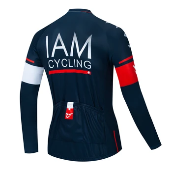NUEVA 2020 IAM de Manga Larga Jersey de Ciclismo Pro Equipo de Otoño/Primavera Camiseta Transpirable en Bicicleta la Ropa de la Bicicleta MTB de secado Rápido Ropa