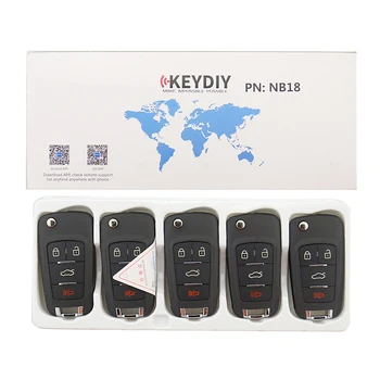 OkeyTech 5PCS KEYDIY 4 Botón Multi-funcional KD NB Serie NB18 Tecla del control Remoto Para KD900 KD900+ URG200 (Todas las Funciones En Una de las Claves)