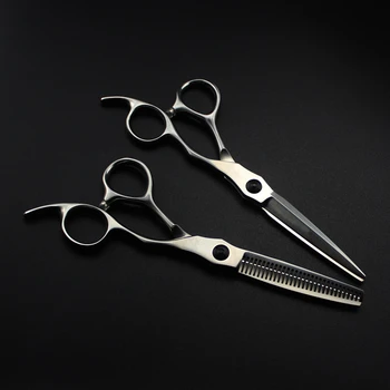 Profesional de japón 440c de 6 pulgadas Mate corte de pelo tijeras de corte de peluquería makas corte de pelo adelgazamiento tijeras herramientas tijeras de peluquería