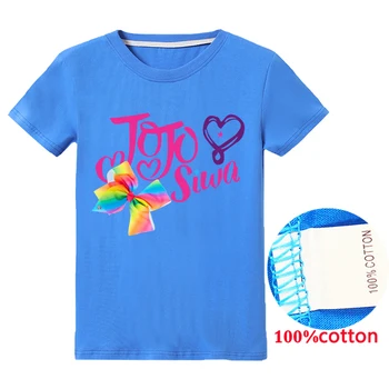 2020 de Verano de las Niñas Camisetas de dibujos animados Jojo Chica de Siwa Patrón Tops Ropa de Niños manga Corta T-shirt Ropa de Bebé 2-15Y