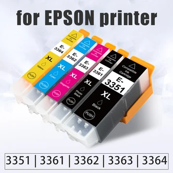 Topcolor 10 paq. c T33 3351 33XL Compatible Epson Cartucho de Tinta 3361 3362 3363 3364 para la Impresora de Epson XP530 XP630 XP900 XP7100 XP640