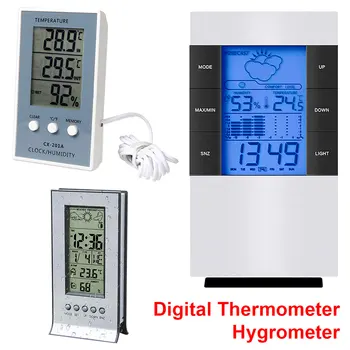 3 en 1/ 6 1/ 5 en 1 LCD Digital de la Estación Meteorológica Termómetro Higrómetro/ Salida del Medidor de Temperatura Medidor de Humedad en el Interior