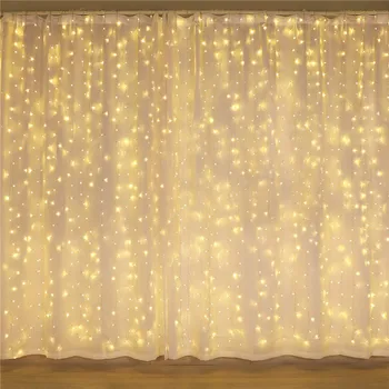 3x2/9x2/12x2m LED Carámbano Cadena de Luces de Navidad Luces de Hadas de la guirnalda al aire libre de la Cortina de la Boda de Luz de la Decoración de la Fiesta de Navidad de la Casa