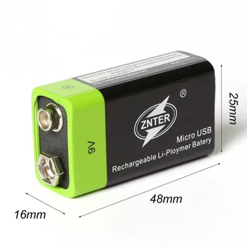 ZNTER S19 9V 400mAh USB Recargable de 9V Batería de Lipo Para la RC de la Cámara Drone Accesorios