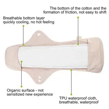 Reutilizables Fino de Algodón Orgánico toallas Sanitarias de Tela de toalla femenina de la Noche el Uso de toallas Sanitarias Femeninas Moma Pantiprotector una Toalla
