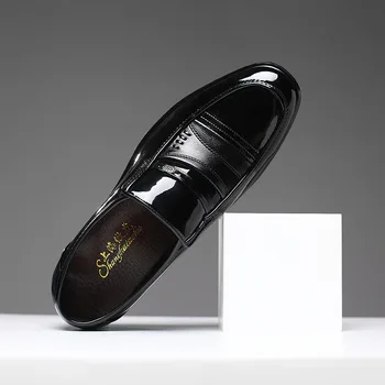 Mazefeng 2019 Nuevos Hombres De Cuero Zapatos De Vestir De Diseño De Zapatos De La Marca De Los Hombres Clásicos De Calzado Formal Calzado Masculino Slip-En Los Zapatos