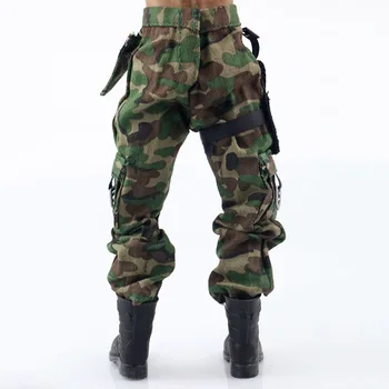 Escala 1/6 del Ejército de EE.UU. de la Selva Camuflaje Pantalones de Combate Pistola Set Daga Conjunto de Pantalones de Modelo for12