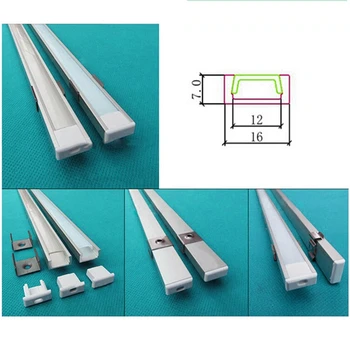 5-30pcs/lot 40inch 1m de la barra del led de luz de la vivienda , el led de perfil de aluminio mate cubierta transparente,alu canal para 3528,5050,5630 tira