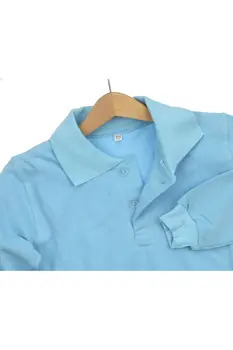 Blue Collar De Polo De Algodón De Niño Camiseta Básica