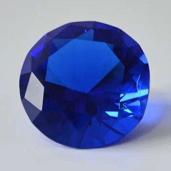 50mm sólido cristalino de centros de mesa de vidrio de 5 cm de diamante para la decoración del hogar de 2 pulgadas pisapapeles BlueGem