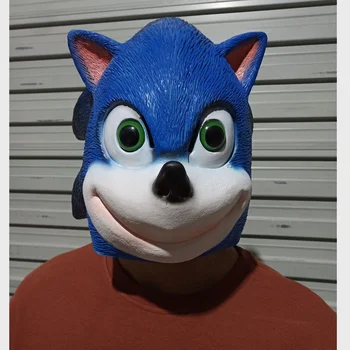 Animación De Sonic The Hedgehog Cosplay Sombrero Máscara De Los Trajes De Las Figuras De Acción Figma De La Felpa De La Tapa De Sonic Fiesta De Halloween Sonic Juguete Modelo De Muñeca