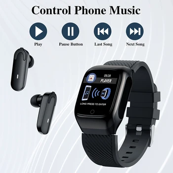 S300 Smart Watch Monitor de Ritmo Cardíaco Bluetooth Auricular de la Aptitud de seguimiento de la Presión Arterial Smartwatch para IOS, Android Teléfono