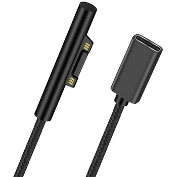 La superficie de Conectar a USB-C Cable de Carga de Nylon Trenzado para Microsoft Surface Pro 7/6/5/4/3 Portátil 1/2 Trabajo con EP 45W de Alimentación de 15V