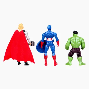 6 Piezas/Set de Avengers Muñeca Conjunto de Superhéroe Capitán América, Thor, Thor, Hulk Muebles de Muñecas Modelo de la Colección de Muñecas de Regalo de Cumpleaños