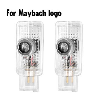 2 de puerta de Coche de bienvenida de la lámpara del LED para el Maybach emblema logo láser proyector de luz para el Benz clase R GL ML fantasma de la sombra automático de luces nuevas