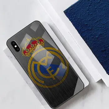 El Real Madrid Club de la caja del Teléfono de Vidrio al por mayor Para el Iphone X XS XR 12 Mini 6s 7 8 PLUS 11 12 Max Pro XR de nuevo Caso de la Cubierta