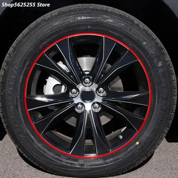 Cubo de la rueda Pegatinas para Toyota RAV 4 RAV-4 2016 2018 Accesorios Automático de Rueda de Fibra de Carbono de la Película Protectora de la Modificación