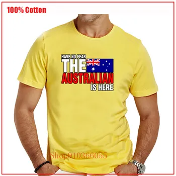 No Tienen Miedo De Que El Australiano Está Aquí Puro Algodón Transpirable Suave De Alta Calidad Camiseta Tops Electricista Hip Hop Masculina Camisas Formales