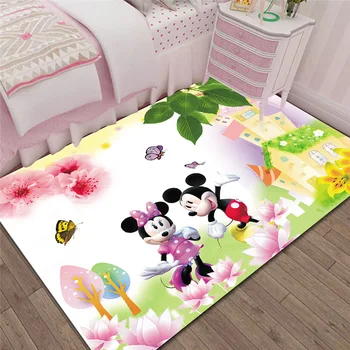 Disney Winnie the Pooh, Mickey Minnie impresión en 3D de los Niños de la alfombra de dibujos animados sala de estar dormitorio alfombra del piso de la Sala de decoración