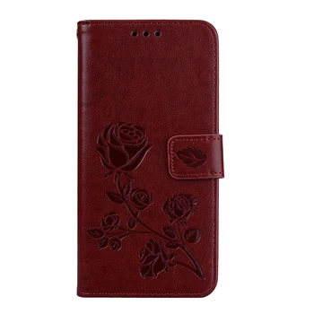 Estampado de Rosas Tirón de la PU de la caja del Teléfono para el Xiaomi Mi Pocophone X3 Billetera de Cuero Cubierta de POCO X3 NFC Venta Caliente Funda
