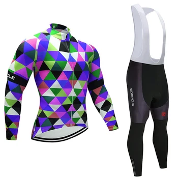 2019 invierno del equipo de pro cycling jersey 9D almohadilla de gel conjunto de pantalones de bicicleta MTB Ropa Ciclismo para hombre de Lana Térmica de ciclismo culotte Maillo