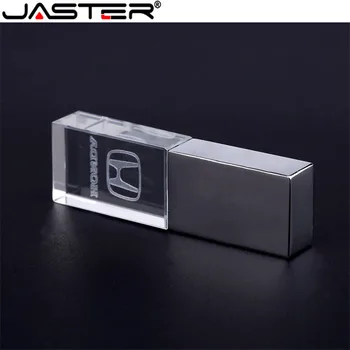 JASTER honda de cristal + metal unidad flash USB pendrive de 4 gb 8 gb 16 gb 32 GB 64 GB USB 2.0 Externos de Almacenamiento del palillo de la memoria de disco u