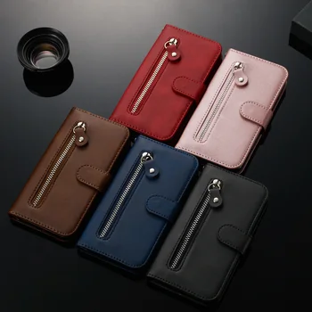 Para Xiaomi Mi Note 10 Pro Caso Imán Flip Cubierta de Cuero para Xiomi Mi CC9 9T Pro CC9E 9 Lite Monedero Cubierta de la Cremallera de coque ise