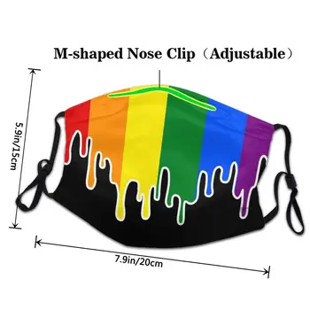 Bandera Orgullo Gay de Goteo Reutilizables de la Máscara de Cara a los Hombres de las Mujeres del arco iris LGBT a prueba de Polvo Cubierta de Protección del Respirador en la Boca-Mufla