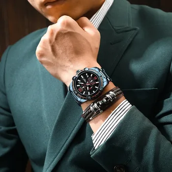 NIBOSI Relojes para Hombre de la Marca Superior de Lujo de Cuarzo Reloj de los Hombres del Calendario Militar Dial Grande Impermeable Deporte Reloj de Pulsera Relogio Masculino