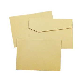 100 Pcs/lot Retro de papel simple tarjeta postal sobres de papel kraft, sobres para la fiesta de boda invitación